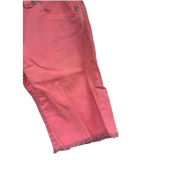 Miss Me Hot Corral Pink Bling Rhinestone Cross Pocket Bermuda Shorts Womens 30 - Picture 8 of 14